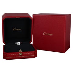 26868 Cartier 1895 Solitaire 1.49 H VVS1 Round Diamond Platinum Engagement Ring