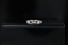 26436 Cartier Lanieres 18K White Gold Diamond 3mm Wedding Band #49 Size 4.75