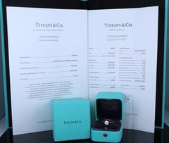 22117 Tiffany & Co True Platinum 1.15ct G IF Round Diamond Engagement Ring 6