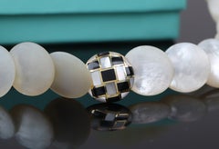 Tiffany & Co 18k Yellow Gold Angela Cummings Mother Of Pearl Black Onyx Necklace