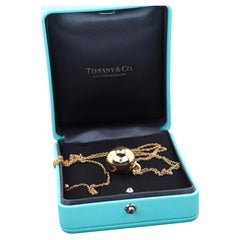 26401 Tiffany & Co 20.5g 18k Yellow Gold 19mm Hardwear Ball Pendant 32" Necklace