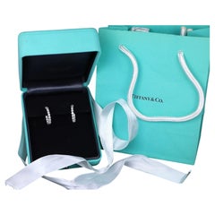 26553 Tiffany & Co Platinum 2.39ct Diamond Inside Out Hoop Medium Earrings