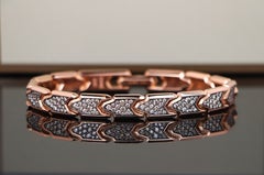 26578 David Yurman Armband aus 18-karätigem Roségold mit 3,75 Karat cognacfarbenen Diamanten im Pavé-Setting, 8,5''