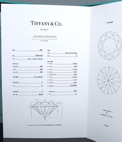 28003 Tiffany & Co. Round Diamond 1.55ct D IF Pave Setting Engagement Ring 6