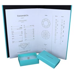 28004 Tiffany Co Platinum 1.07 D VVS1 Diamond ONE Single 4 Prong Stud Earring