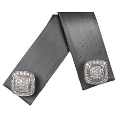 22319 David Yurman Sterling Silver Diamond 6.5mm Albion Petite Stud Earrings