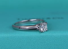 13433 Tiffany & Co Lucida Platinum 0.49ct G VVS1 Diamond Engagement Ring 6