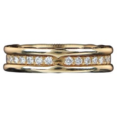 22338 Bvlgari Bulgari B.zero1 18K Yellow Gold Diamond One Band Ring #48 4.5
