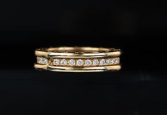 22338 Bvlgari Bulgari B.zero1 18K Yellow Gold Diamond One Band Ring #48 4.5