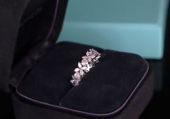 26901 Tiffany & Co Victoria Platinum Marquise Round Diamond Eternity Band 4.5
