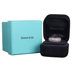 26926 Tiffany & Co Platinum Etoile Soleste Pave Diamond Eternity Ring Band 7.25