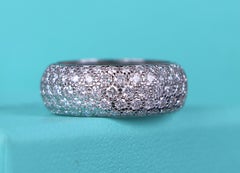 26926 Tiffany & Co Platinum Etoile Soleste Pave Diamond Eternity Ring Band 7.25