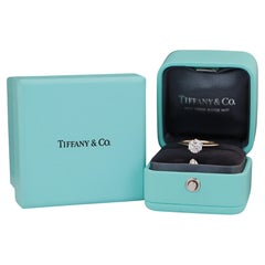 27037 Tiffany & Co 18k Rose Gold 0.96 I VVS1 Round Diamond Engagement Ring 6