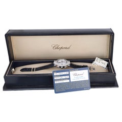 26258 Chopard 32mm Imperiale 18k White Gold Diamond Chronograph Watch 4143