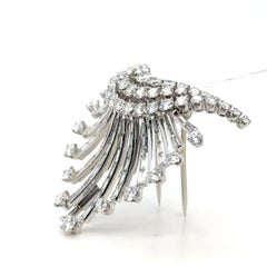 Broche «Spray» de Gübelin, de mediados de siglo, con diamantes de 6,30 quilates y platino, de alrededor de 1950