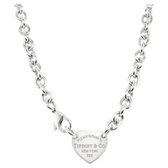 Tiffany & Co. Return to Tiffany Sterling Silver Heart Tag Chain-Link Necklace