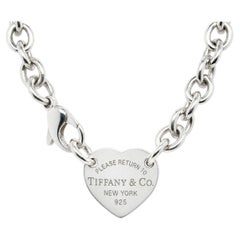 Tiffany & Co. Return to Tiffany Sterling Silver Heart Tag Chain-Link Necklace