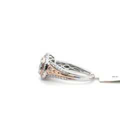14K Rose Gold 0.75 Carat Diamond Pear-Shaped Cluster Ring
