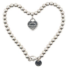Tiffany & Co. „Return to Tiffany“ Armband aus Sterlingsilber mit Herzperlen