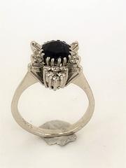 Sapphire Diamond Gold Fancy Spray Cluster Ring