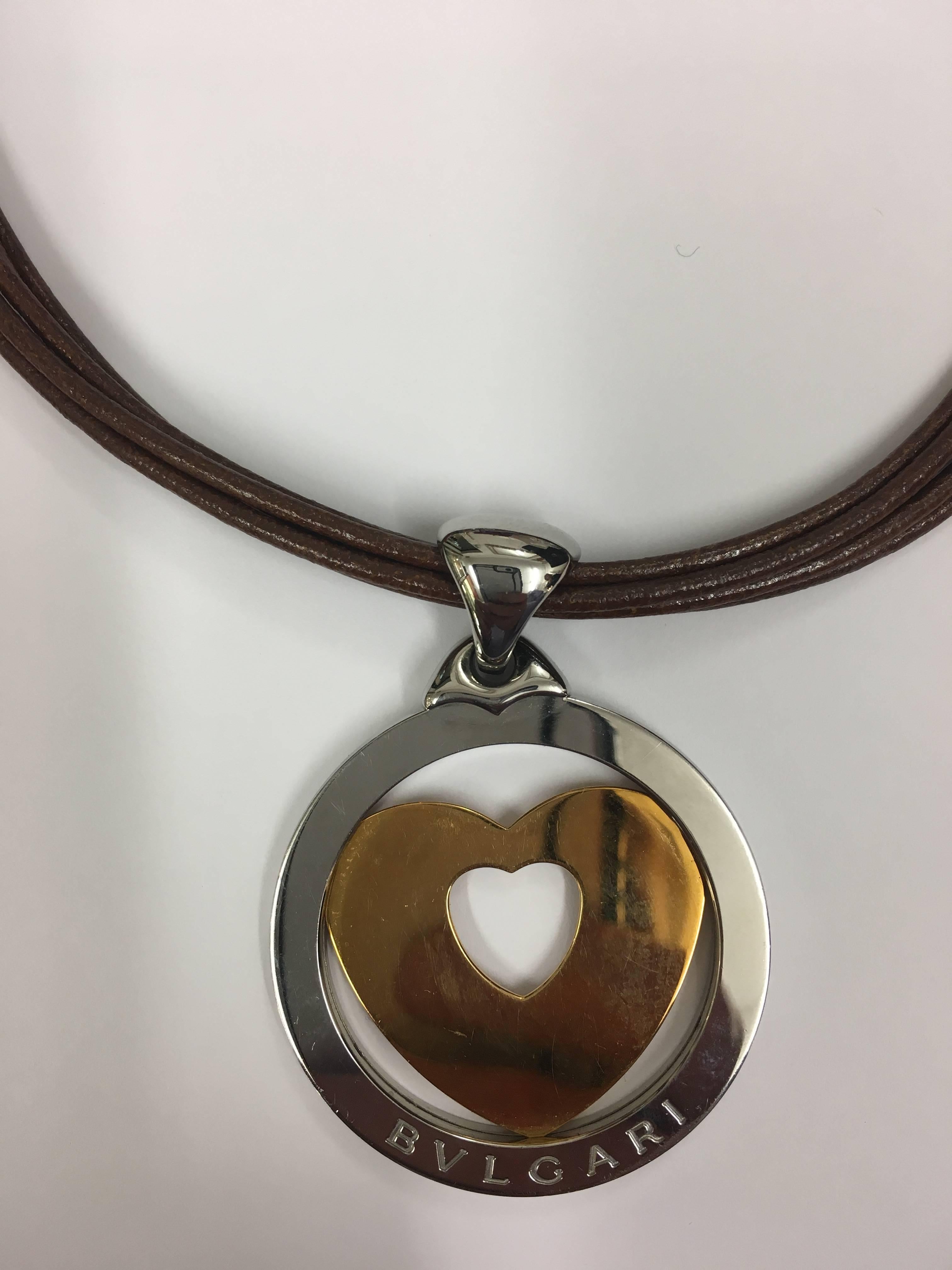 bvlgari leather necklace