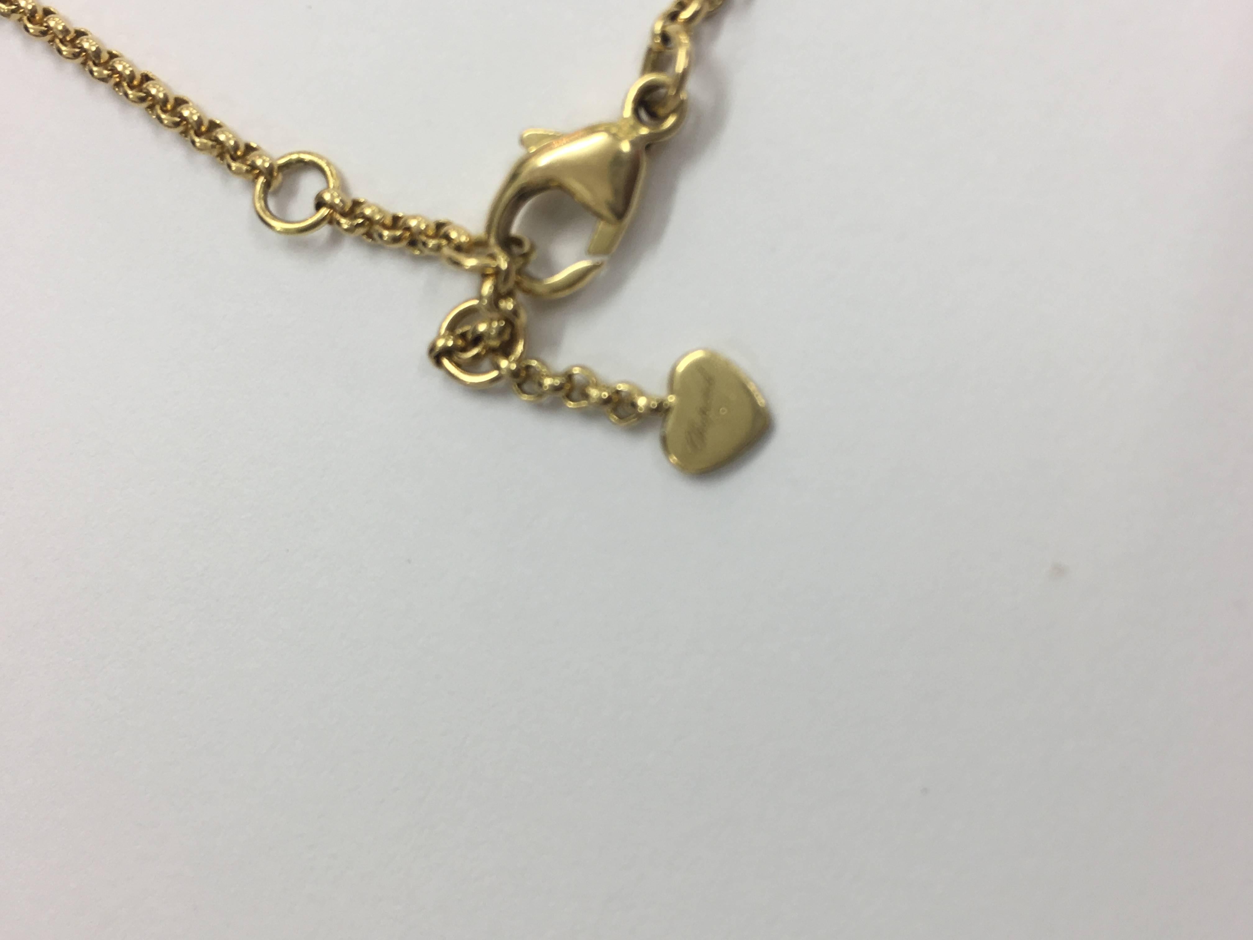 Chopard 18ct gold Happy Diamonds Heart, Lucky 4 Leaf clover, Lucky Horse Shoe Charm bracelet,all fully signed by Chopard. 