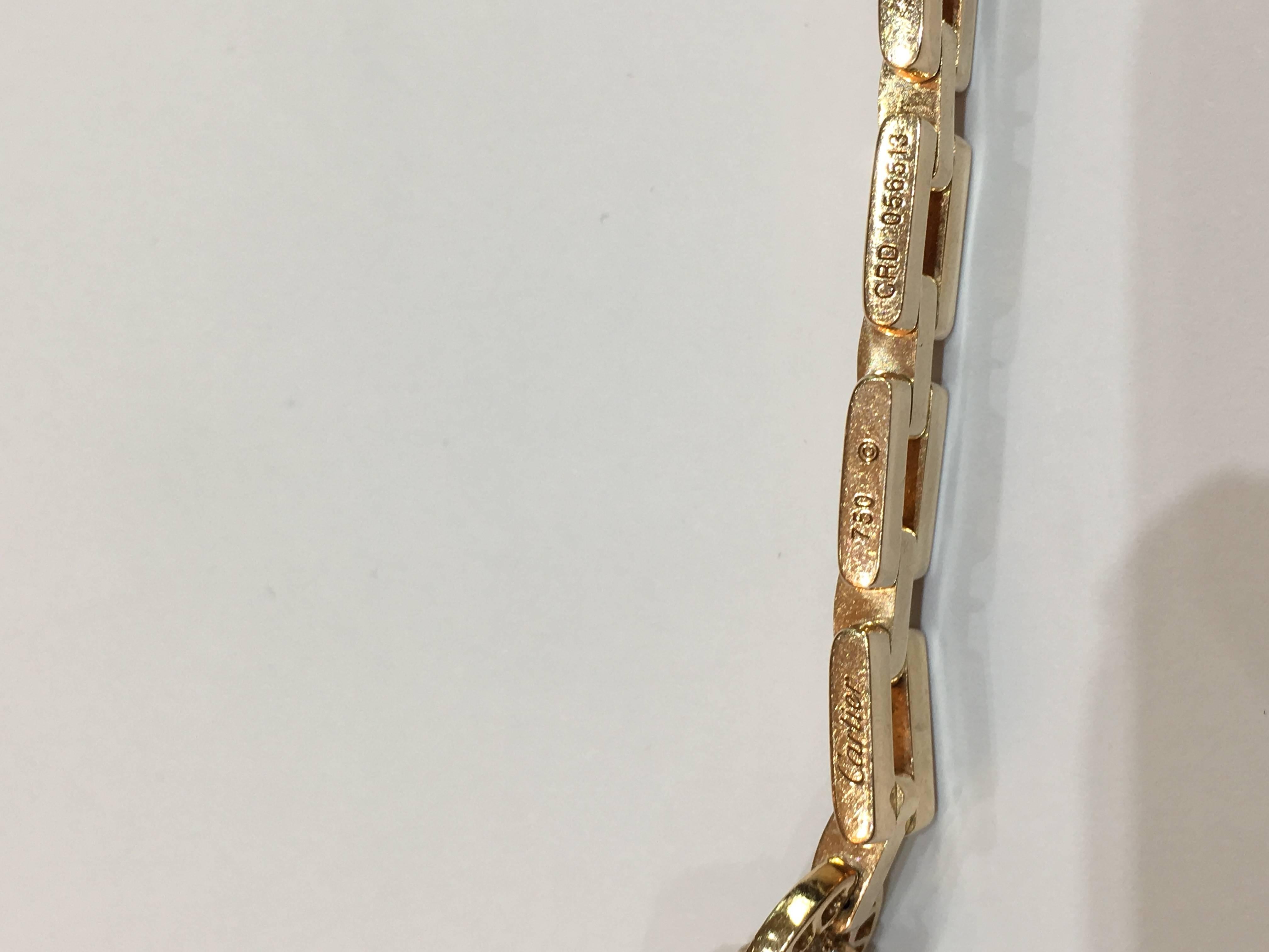 Panther De Cartier Bracelet 18ct Gold Diamonds Emerald Onyx For Sale 1