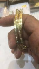Cartier Diamond Gold Trinity Bangle Bracelet