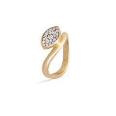 Evil Eye Stackable Ring with Diamonds