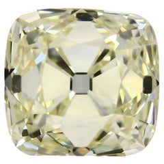 4.28 Carat Old Miner Cut Diamond, O-P Color, SI1 Clarity