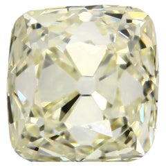 4.27 Carat Old Miner Cut Diamond, W-X Color, VS2 Clarity