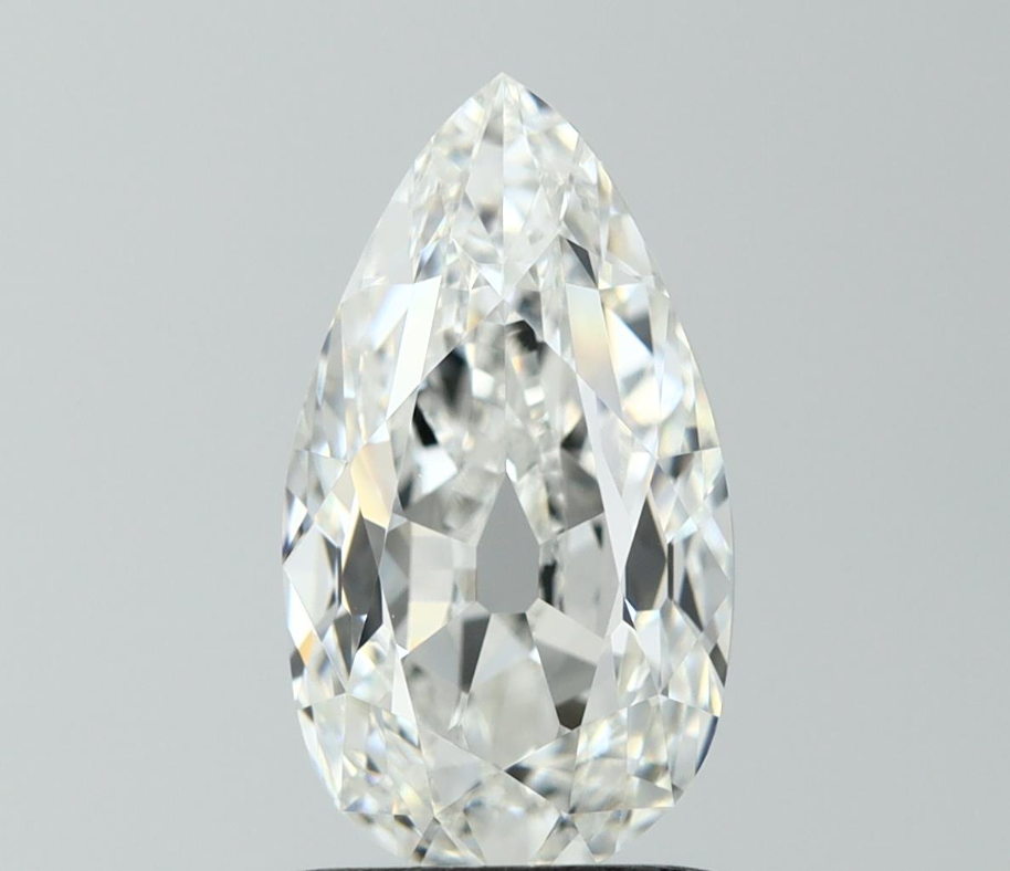 1.57 Carat PEAR OLD MINER - G Color, VVS2 Clarity (C2533-46A) For Sale ...