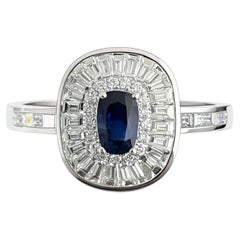 Kashmir Celeste - Rare Kashmir Sapphire Designer Ring set with Diamonds in 18K