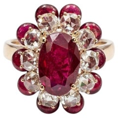 Heart of the Empire - Natural Burma No Heat Vivid Red Ruby set in Designer Ring