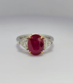 Crown V – Dynasty - Natural Burma Ruby Heat Vivid Red Pigeon's Blood GRS Cert