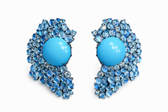 Angel’s Whisper - Pendientes de turquesa «La Bella Durmiente» de diseño, con forma de alas de ángel