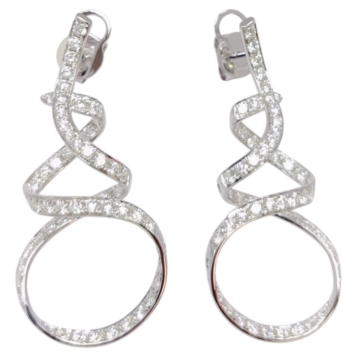 Diamond Symphony - Designer Round Briliant Diamond Earrings in 18K