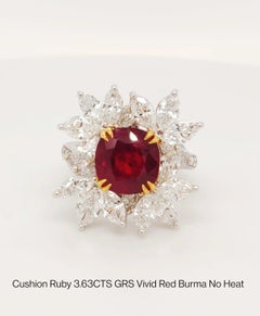 Crown IV – Legacy - Natural Burma No Heat Pigeon's Blood GRS Certified Ruby Ring