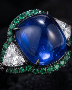 Crown of Eternity - Natural Sapphire SriLankan No Heat Royal Blue set in Ring