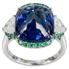 Crown of Eternity - Natural Sapphire SriLankan No Heat Royal Blue set in Ring