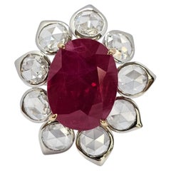 Scarlet Crown - Natural Burma Ruby Vivid Red Pigeon's Blood GRS Certified Ring