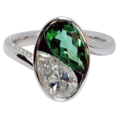 Yǒnghé (永合) - You & Me Designer Brazilian Paraiba & Diamond Ring for Eternal Luv
