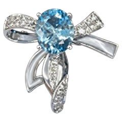 Ocean Whisper - Santa Maria Aquamarine set with MoP in Designer Ring in 18K