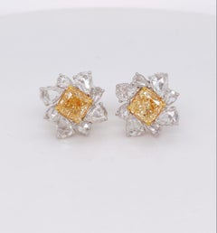 Sunlit Blossom – Éclat de la taille rose - Diamant jaune de créateur serti de diamants à taille rose