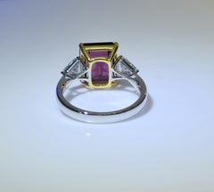 Spinel Ember - Fine Spinel set with Diamonds in 3 Stone Ring in 18K