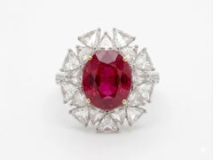 Crown III – Heirloom - Burma MOGOK No Heat Vivid Red Pigeon's Blood Ruby Ring
