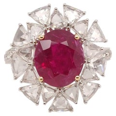 Crown III – Heirloom - Burma MOGOK No Heat Vivid Red Pigeon's Blood Ruby Ring