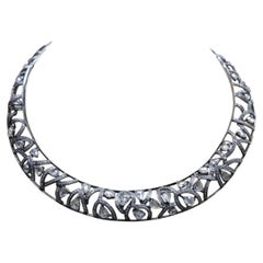 “Midnight Radiance – Rosecut Reverie" - Designer Rosecut Diamond Necklace 18K