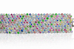 Chromatic Symphony- Multi Gem & Diamond Bracelet made flexible like Carpet