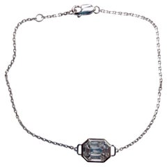 Illusion Whisper - Emerald PieCut Diamond set in 18K Gold Chain